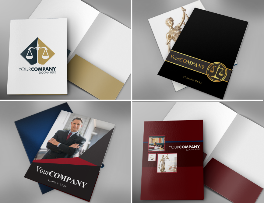 Lawyers, Law Firm Presentation Folder Templates