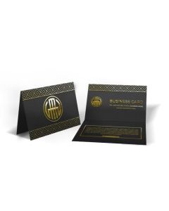 Foldover Business Cards - Matte Soft Touch Lamination + Raised Spot UV