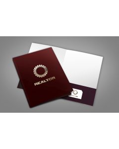 Luxury Pocket Folders - Soft touch + Foil